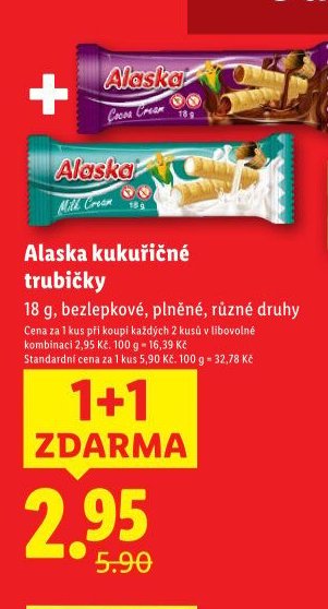 Alaska kukuřičné trubičky