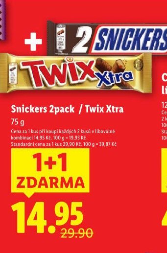 Snickers 2pack / Twix Xtra