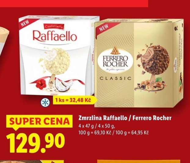 Zmrzlina Raffaello / Ferrero Rocher