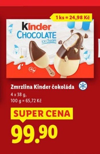Zmrzlina Kinder čokoláda - Lidl akcniletaky.com