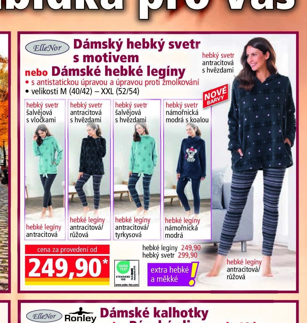 Dámský hebký svetr s motivem nebo Dámské legíny
