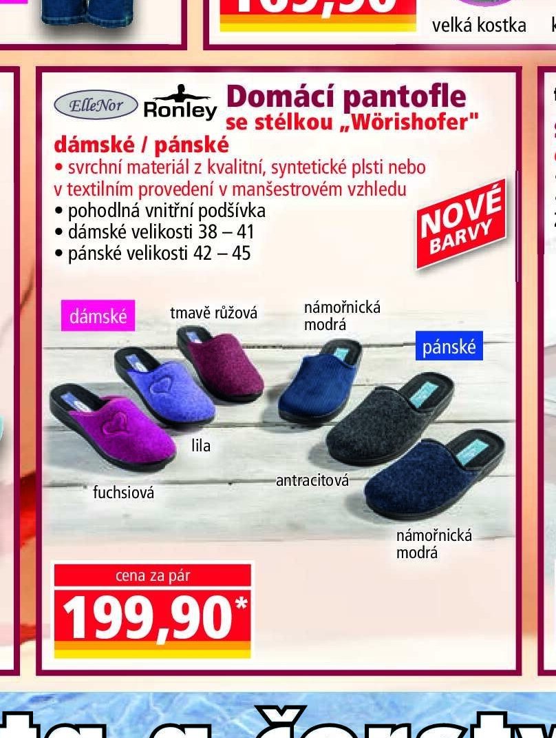 Domácí pantofle se stélkou Wörishofer