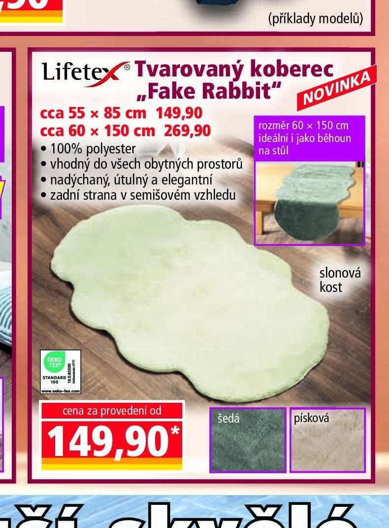 Tvarovaný koberec Fake Rabbit