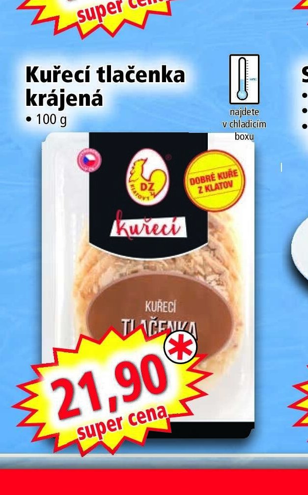 Kuřecí tlačenka krájená