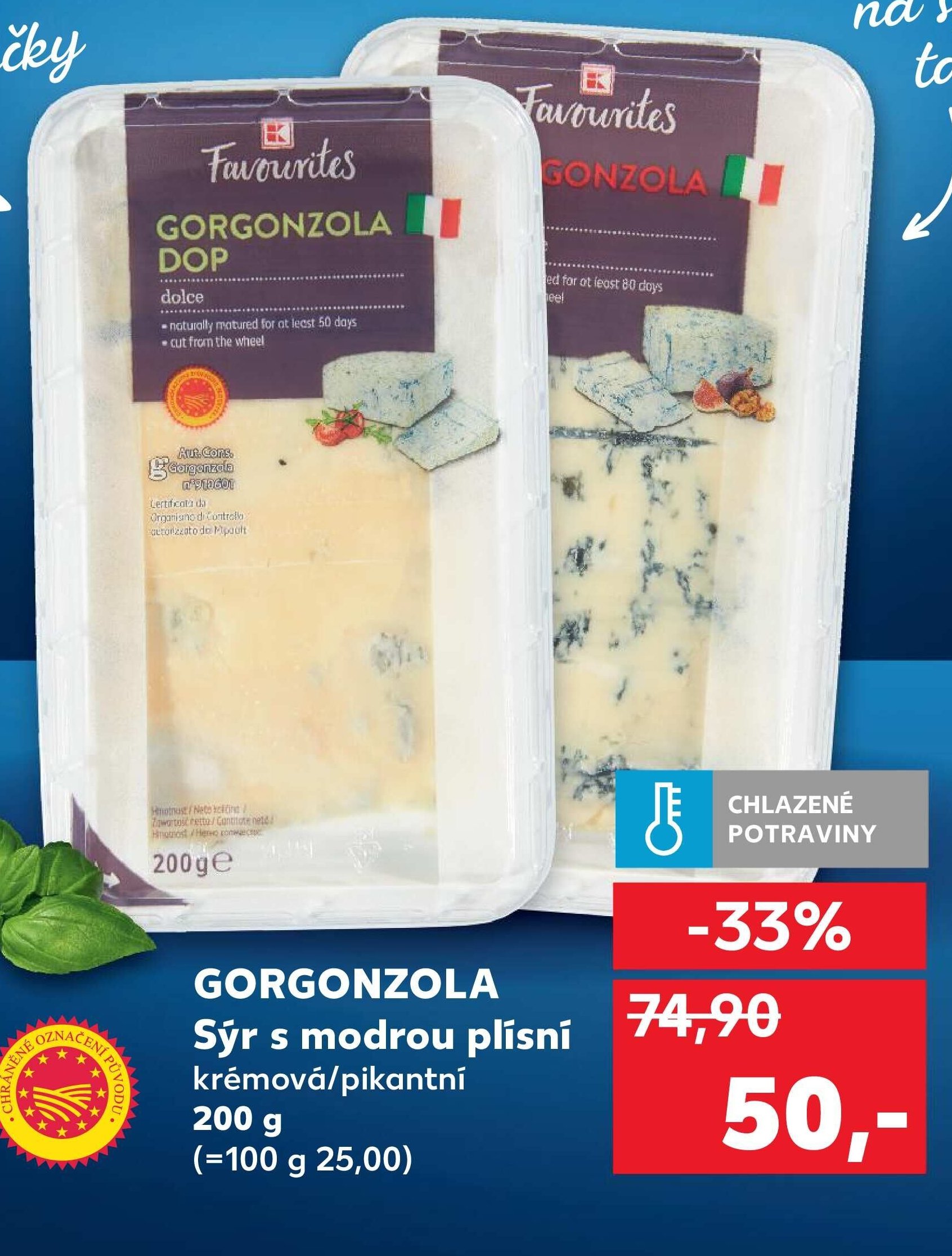 GORGONZOLA Sýr s modrou plísní krémová/pikantní - Kaufland akcniletaky.com