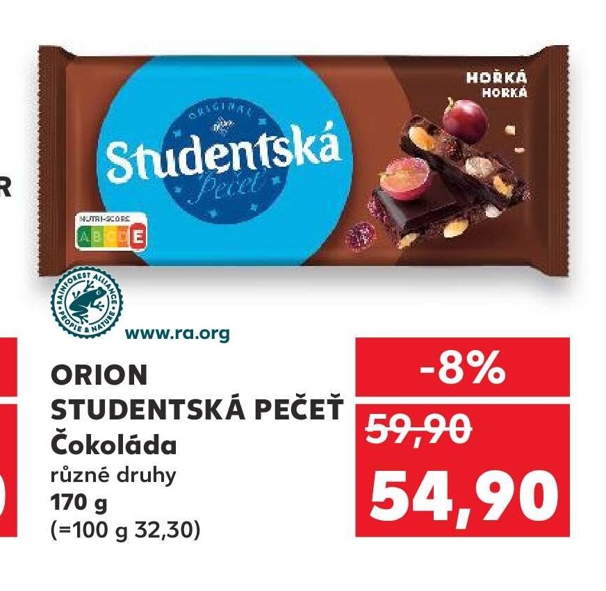 ORION STUDENTSKÁ PEČEŤ Čokoláda