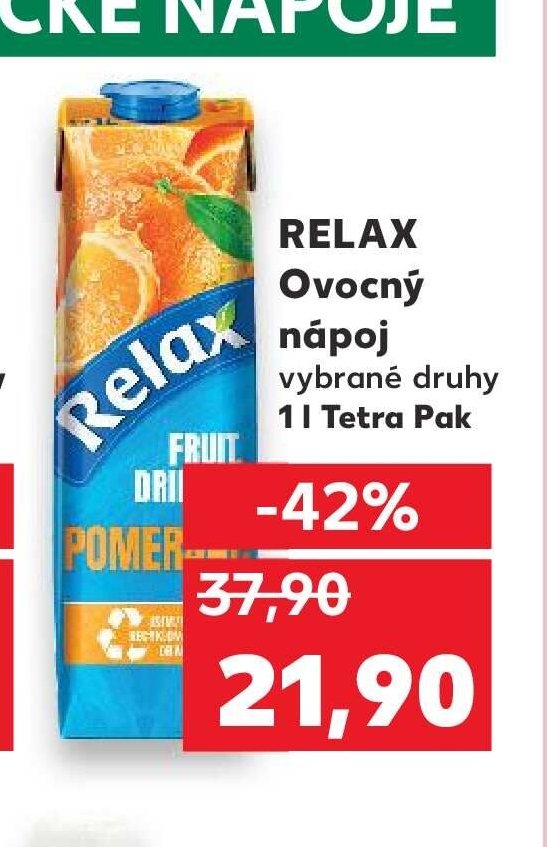 Relax Ovocný nápoj vybrané druhy 1 l Tetra Pak