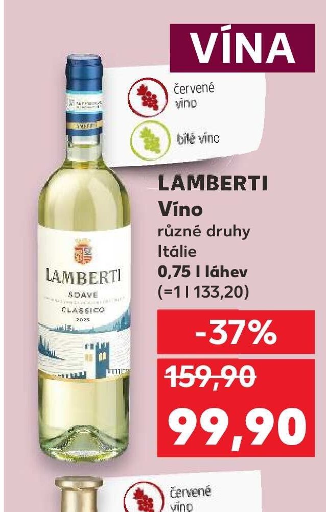 Lamberti Víno různé druhy Itálie 0,75 l láhev