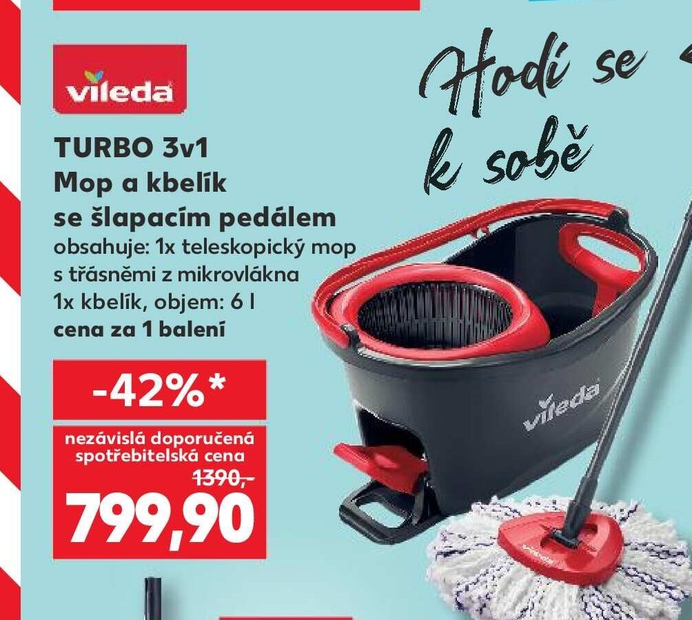 Vileda TURBO 3v1 Mop a kbelík