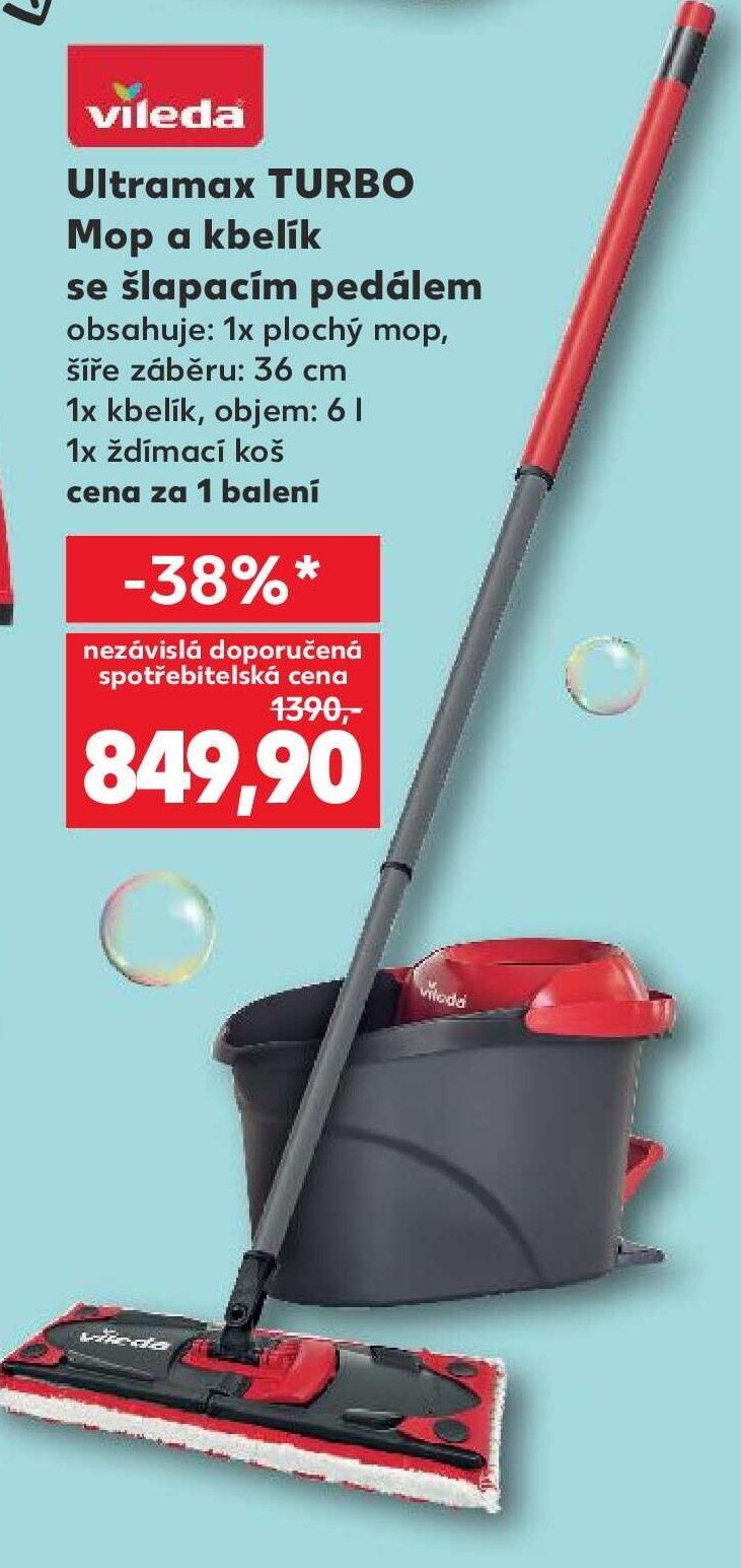 Vileda Ultramax TURBO Mop a kbelík se šlapacím pedálem