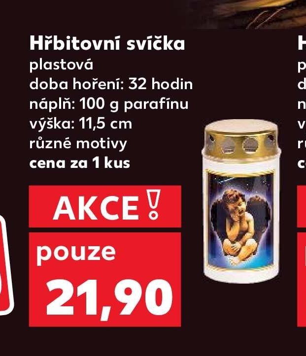 Hřbitovní svíčka plastová