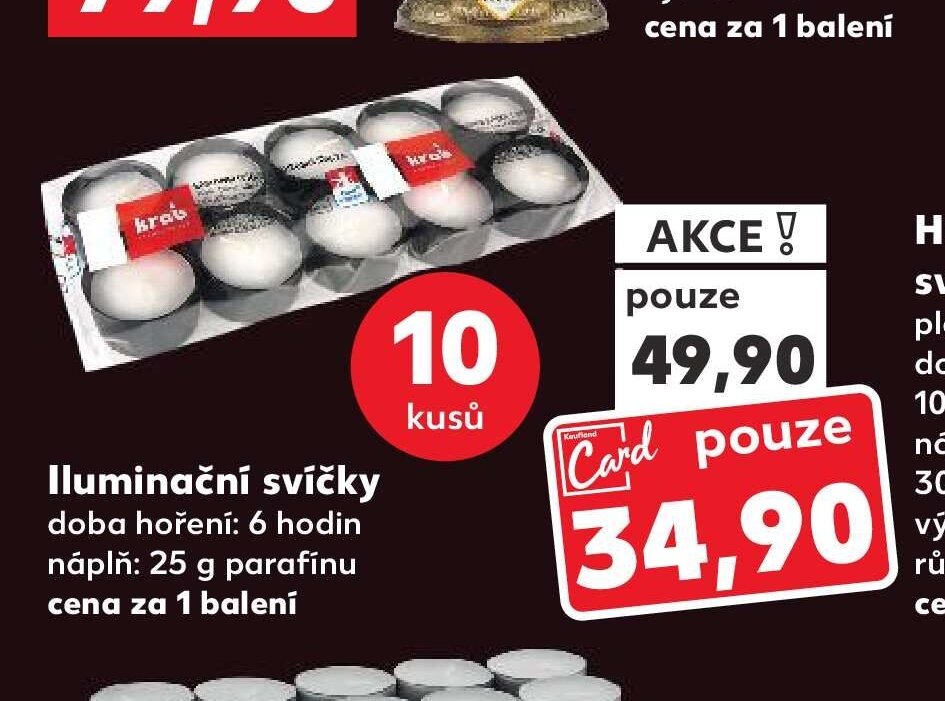 Iluminační svíčky 10 kusů
