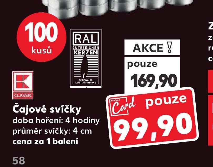 Čajové svíčky 100 kusů