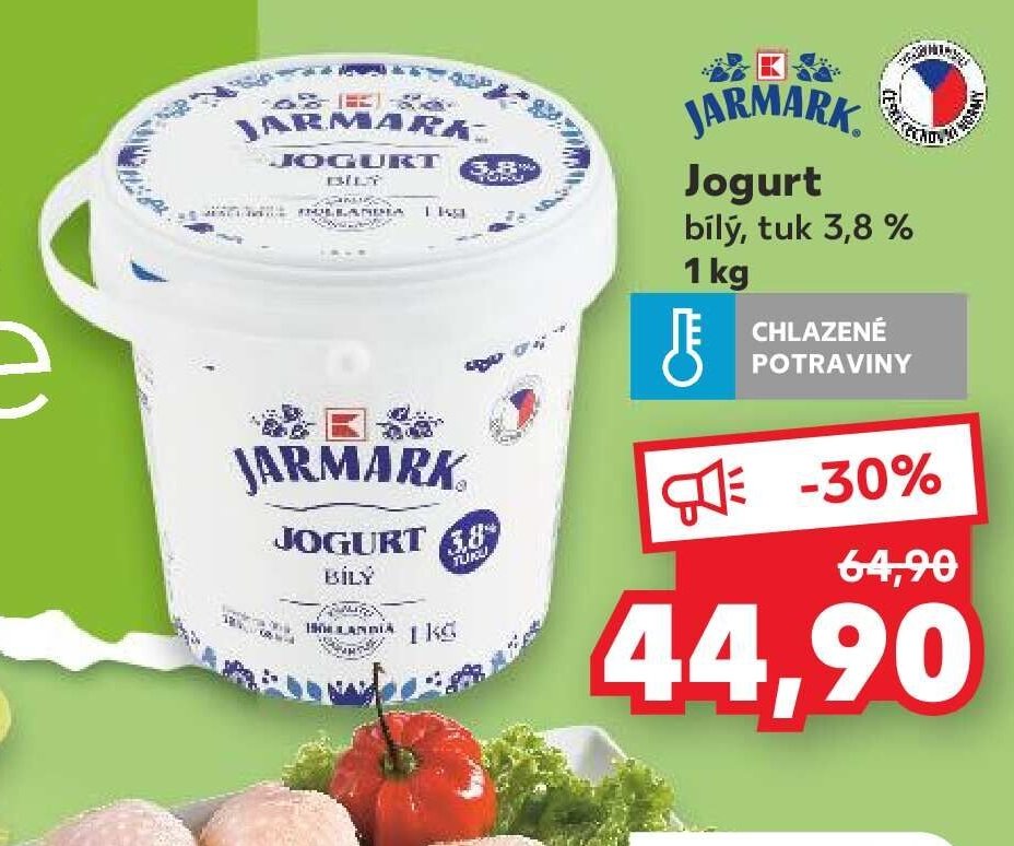 Jogurt bílý, tuk 3,8 % 1 kg