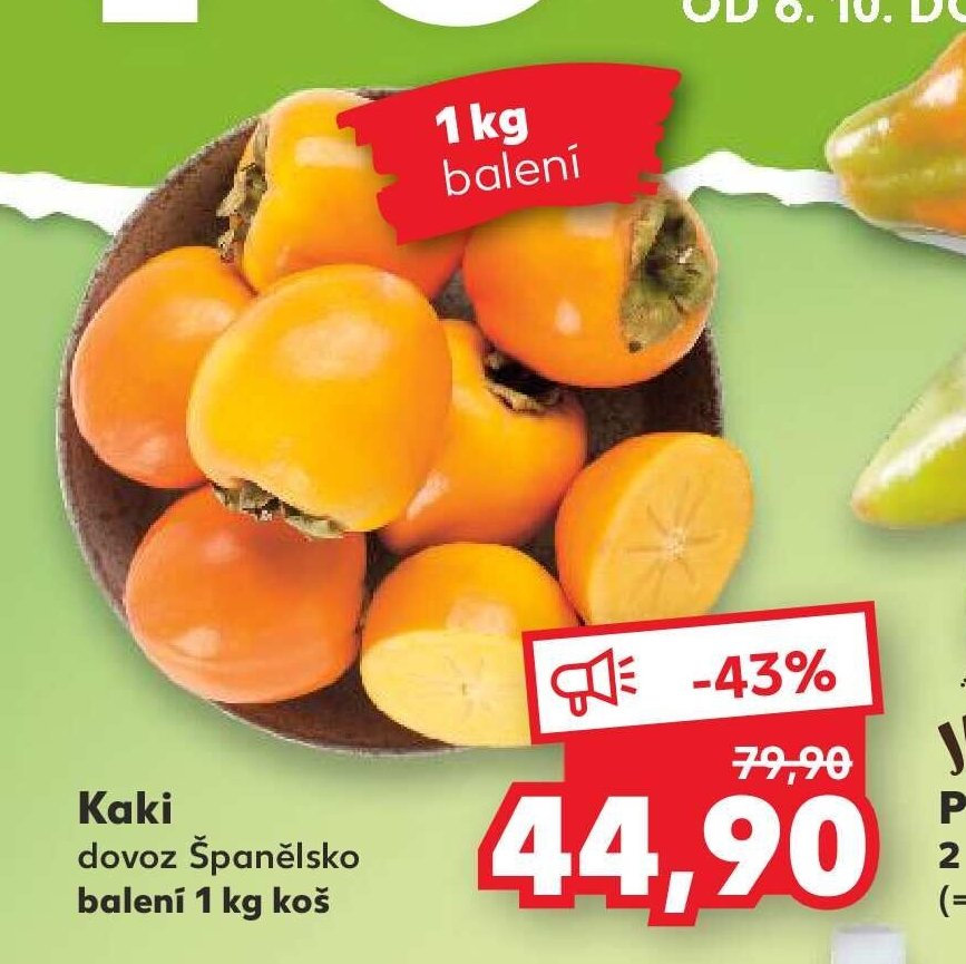 Kaki dovoz Španělsko balení 1 kg koš