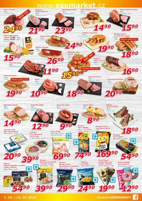 akční leták ESO MARKET 1.10.2025-12.10.2025