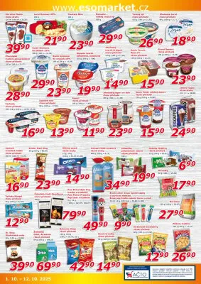 akční leták ESO MARKET 1.10.2025-12.10.2025