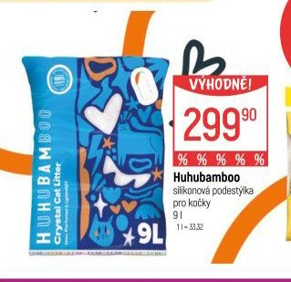 Huhubamboo silikonová podestýlka pro kočky 9 l