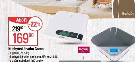 Digitální kuchyňská váha Lamart