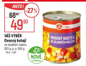 Kompot Ovocný koktejl Váš Výběr