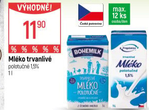 Mléko trvanlivé Pragolaktos- 1,5% polotučné