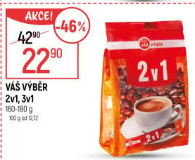 Porcovaná káva 2V1 Váš Výběr