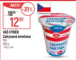 Zakysaná smetana 15% Váš Výběr