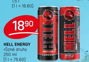 Energetický nápoj Hell