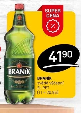 Pivo světlé výčepní 10° Braník