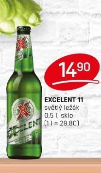 Pivo světlý ležák 11° Excelent