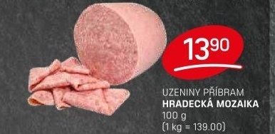 Salám Hradecká mozaika Příbramská uzenina