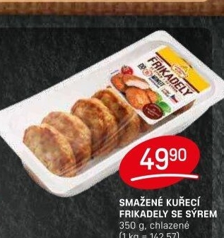 Smažené kuřecí Frikadely se sýrem Vodňanské kuře