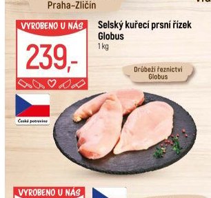Selský kuřecí prsní řízek Globus