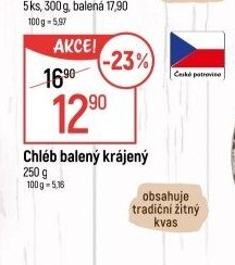 Chléb balený krájený