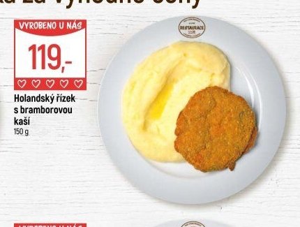 Holandský řízek s bramborovou kaší
