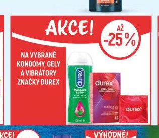 Durex kondomy, gely a vibrátory