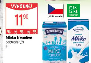 Mléko trvanlivé Pragolaktos- 1,5% polotučné