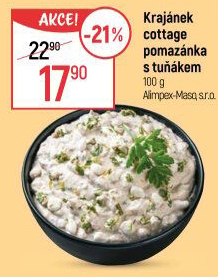 Pomazánka Cottage s tuňákem Krajánek