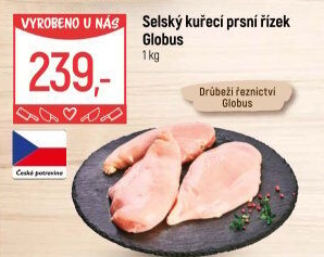 Selský kuřecí prsní řízek Globus