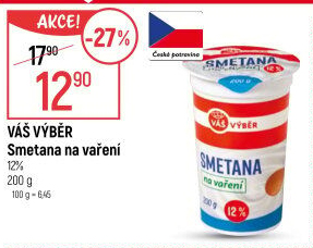 Smetana na vaření Váš Výběr