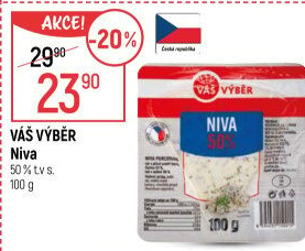 Sýr Niva 50% Váš Výběr
