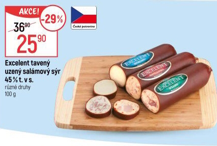 Sýr tavený salámový uzený 45% Excelent