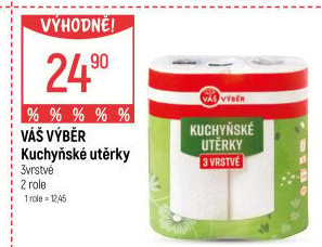 Utěrky kuchyňské 3vrstvé Váš Výběr