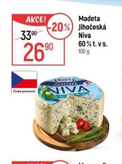 Madeta Jihočeská Niva 60% t. v s.