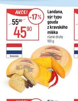 Landana, sýr typu gouda z kravského mléka