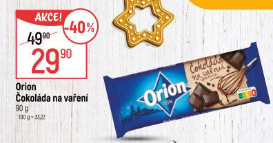 Čokoláda na vaření Orion