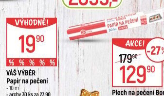 Papír na pečení Váš Výběr