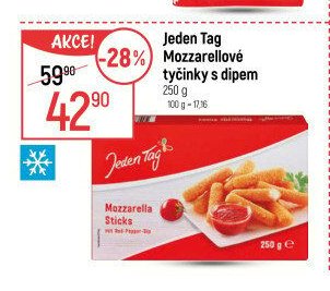 Jeden Tag Mozzarellové tyčinky s dipem