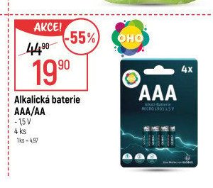 Alkalická baterie AAA/AA