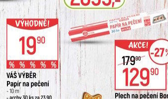 Papír na pečení Váš Výběr